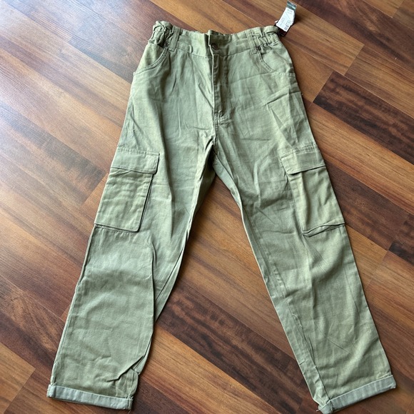 Pants - Youth Girls Green Goddess‎ Woven Cargo Pants Army Green Size 7 MSRP 42